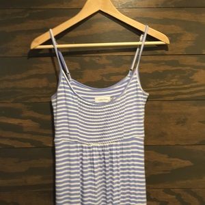 Blue striped maxi (great for maternity)